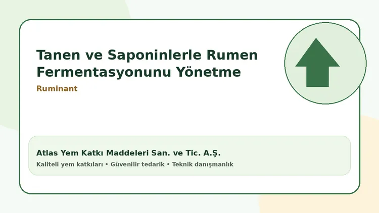 Tanen ve Saponinlerle Rumen Fermentasyonunu Yönetme